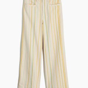 Petite Emmett Wide-Leg Crop Pants in Stripe